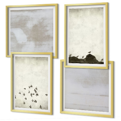 Wanddeko-set Minimalistische Vögel im Flug