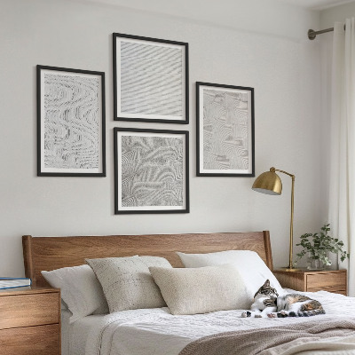 Polyptychon mit rahmen Sandmuster geometrische Strukturen
