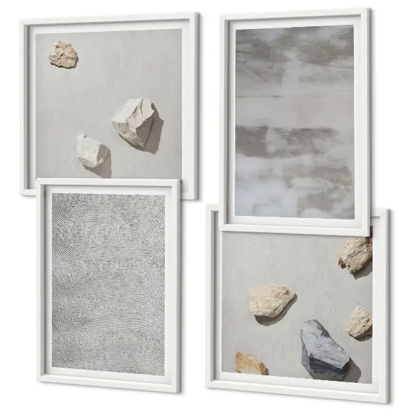 Wanddeko-Set in modernem minimalistischem Textur-Design
