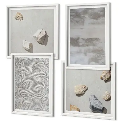 Wanddeko-Set in modernem minimalistischem Textur-Design