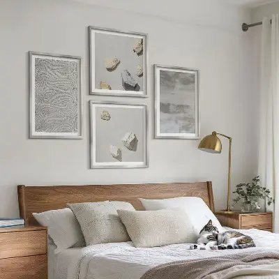 Wanddeko-Set in modernem minimalistischem Textur-Design