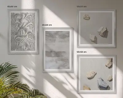 Wanddeko-Set in modernem minimalistischem Textur-Design