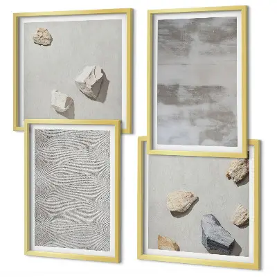 Wanddeko-Set in modernem minimalistischem Textur-Design