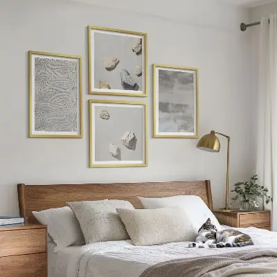Wanddeko-Set in modernem minimalistischem Textur-Design