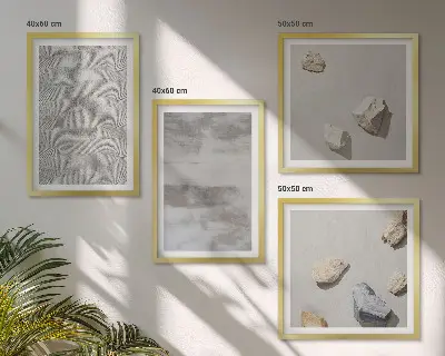 Wanddeko-Set in modernem minimalistischem Textur-Design