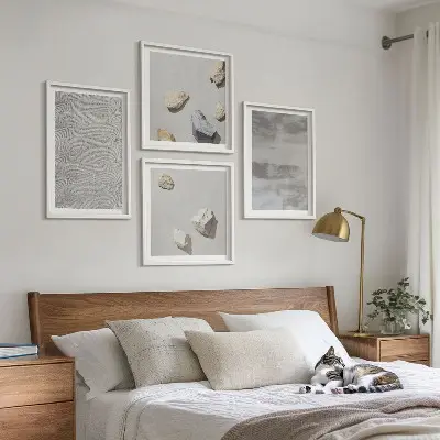 Wanddeko-Set in modernem minimalistischem Textur-Design