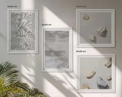 Wanddeko-Set in modernem minimalistischem Textur-Design
