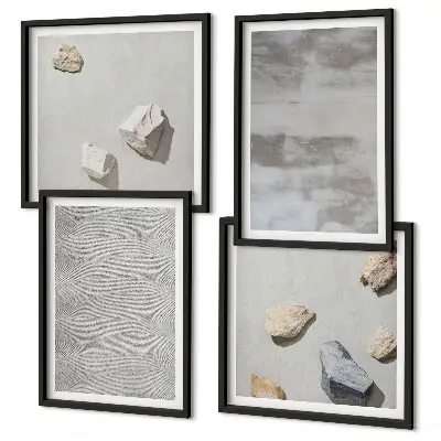 Wanddeko-Set in modernem minimalistischem Textur-Design