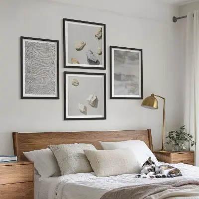 Wanddeko-Set in modernem minimalistischem Textur-Design