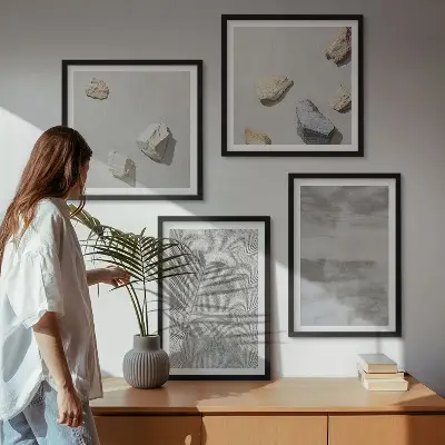 Wanddeko-Set in modernem minimalistischem Textur-Design
