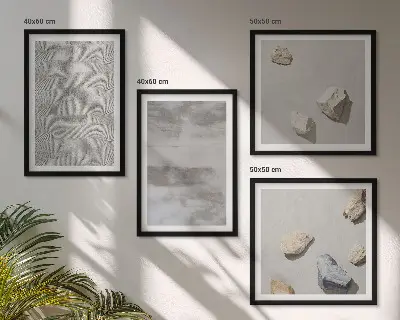 Wanddeko-Set in modernem minimalistischem Textur-Design