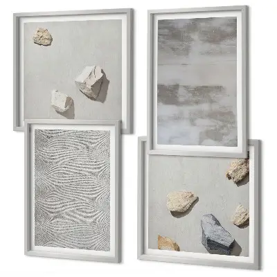 Wanddeko-Set in modernem minimalistischem Textur-Design