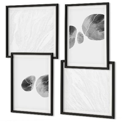 Polyptychon mit rahmen Abstrakte Kunst, Farbspritzer
