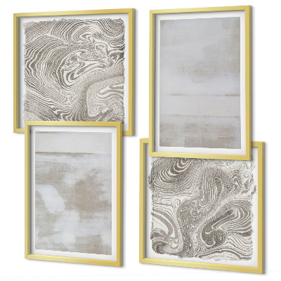 Polyptychon mit rahmen Abgenutzte Texturen, moderner Stil