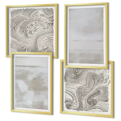 Polyptychon mit Rahmen mit abgenutzten Texturen im modernen Stil