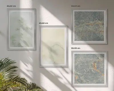 Wanddeko-Set in Pastellfarben auf Aquarellleinwand