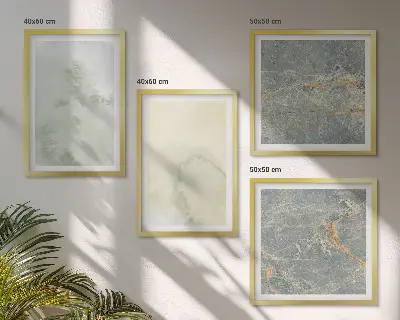 Wanddeko-Set in Pastellfarben auf Aquarellleinwand