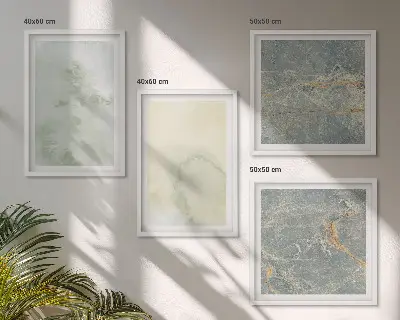 Wanddeko-Set in Pastellfarben auf Aquarellleinwand