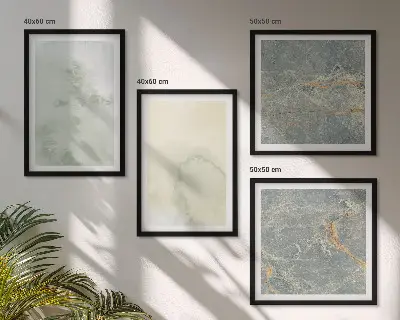 Wanddeko-Set in Pastellfarben auf Aquarellleinwand