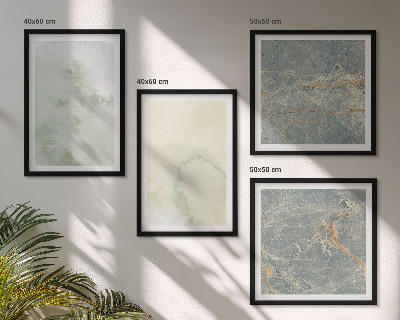 Wanddeko-set Pastellfarben auf Aquarellleinwand