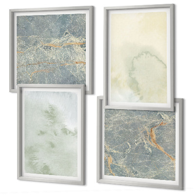 Wanddeko-set Pastellfarben auf Aquarellleinwand