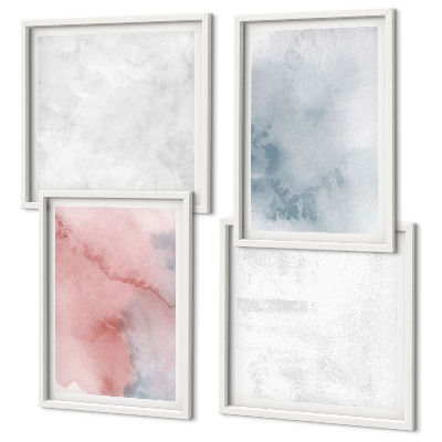 Polyptychon mit rahmen Pastellfarbene Aquarelltexturen