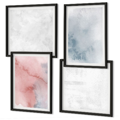 Polyptychon mit rahmen Pastellfarbene Aquarelltexturen