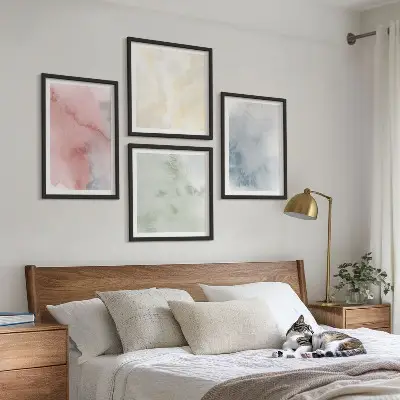 Wanddeko-Set in Aquarellfarben mit Pastelltönen