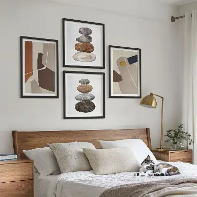 Wanddeko-Set mit abstrakten Boho-Formen