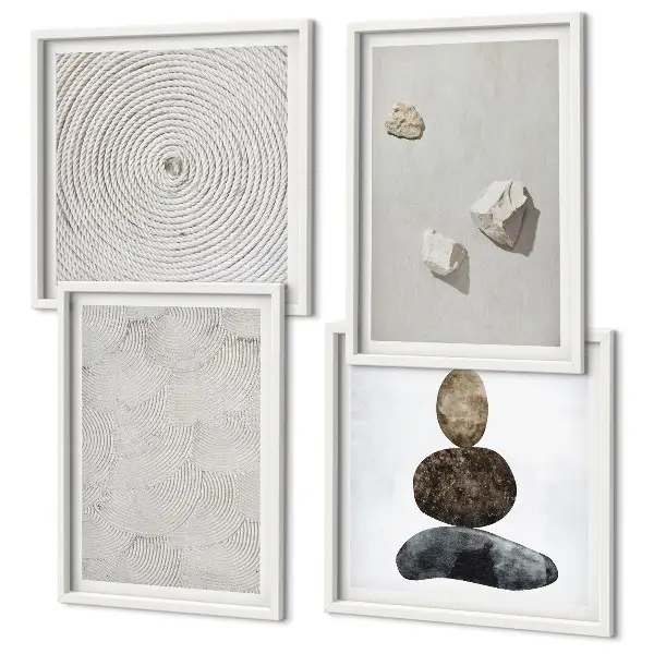 Wanddeko-Set Sandsteine in moderner Farbe