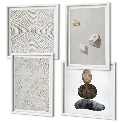 Wanddeko-Set Sandsteine in moderner Farbe
