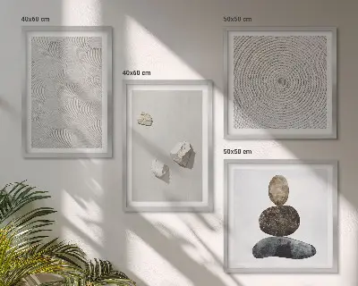 Wanddeko-Set Sandsteine in moderner Farbe