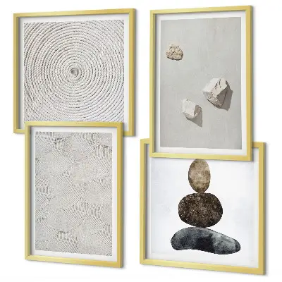 Wanddeko-Set Sandsteine in moderner Farbe