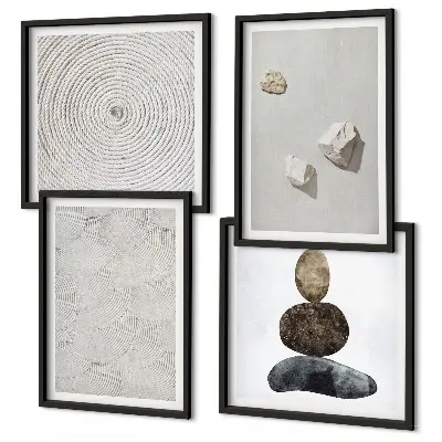 Wanddeko-Set Sandsteine in moderner Farbe