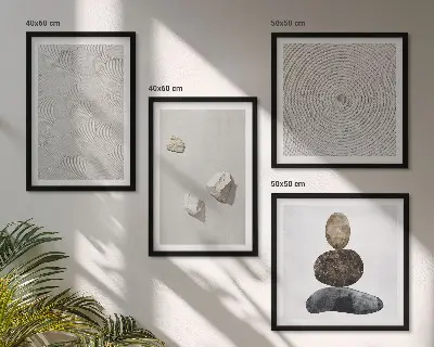 Wanddeko-Set Sandsteine in moderner Farbe