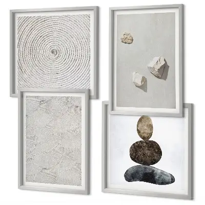 Wanddeko-Set Sandsteine in moderner Farbe