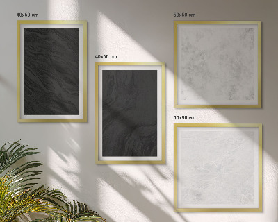 Wanddeko-set Dunkles Licht, glamouröse Marmor