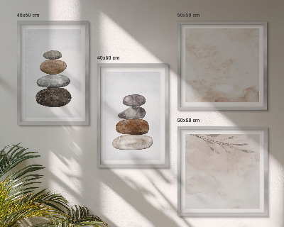 Wanddeko-set Steinstapel-Boho-Malerei