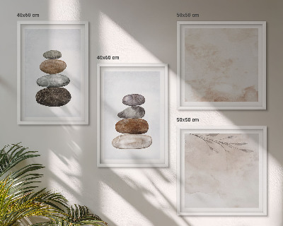 Wanddeko-set Steinstapel-Boho-Malerei