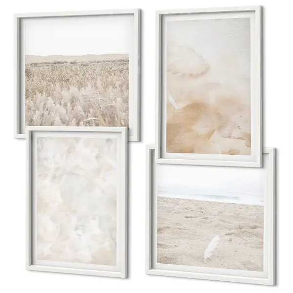 Wanddeko-Set in modischen Pastelltexturen