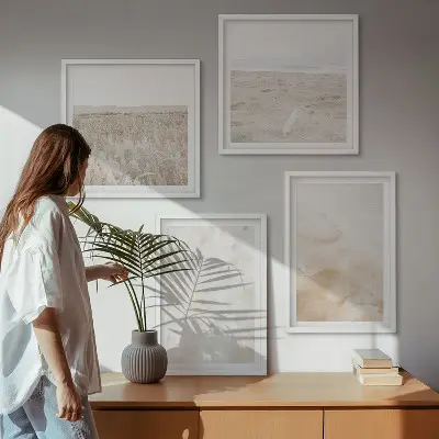 Wanddeko-Set in modischen Pastelltexturen