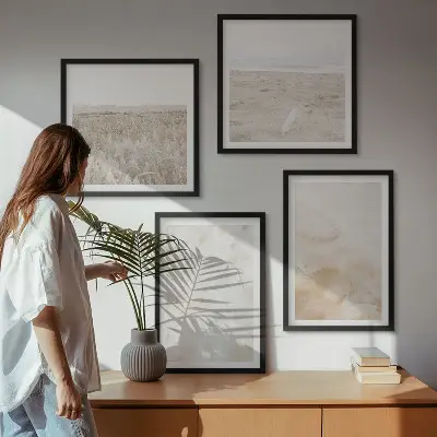 Wanddeko-Set in modischen Pastelltexturen