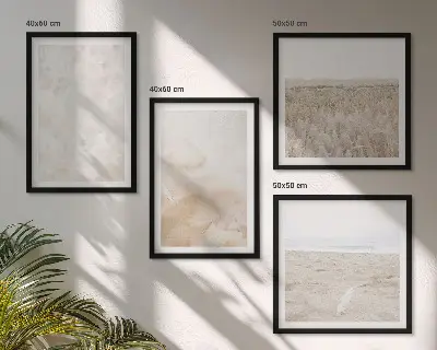 Wanddeko-Set in modischen Pastelltexturen