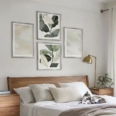 Wanddeko-Set mit leuchtenden abstrakten Boho-Farben