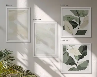 Wanddeko-Set mit leuchtenden abstrakten Boho-Farben