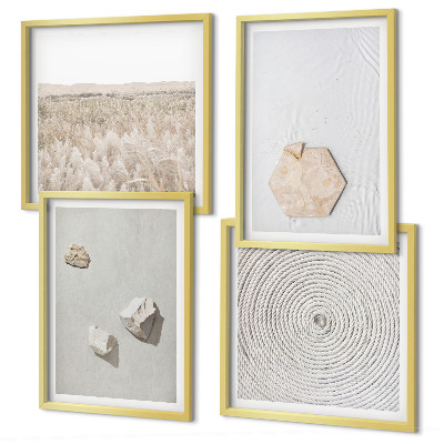 Polyptychon mit rahmen Leichte Boho-Sandtexturen