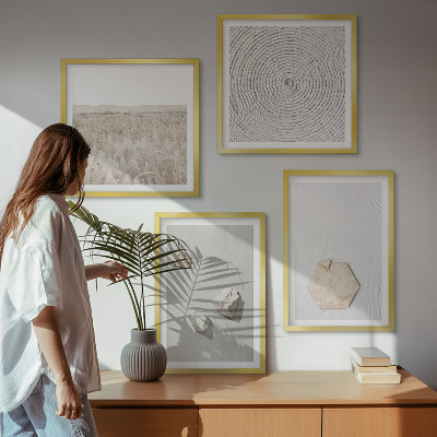 Polyptychon mit rahmen Leichte Boho-Sandtexturen