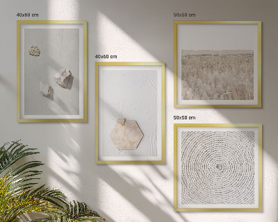 Polyptychon mit rahmen Leichte Boho-Sandtexturen