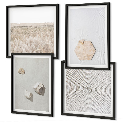 Polyptychon mit rahmen Leichte Boho-Sandtexturen