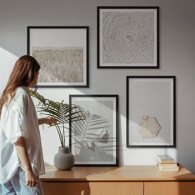 Polyptychon mit rahmen Leichte Boho-Sandtexturen